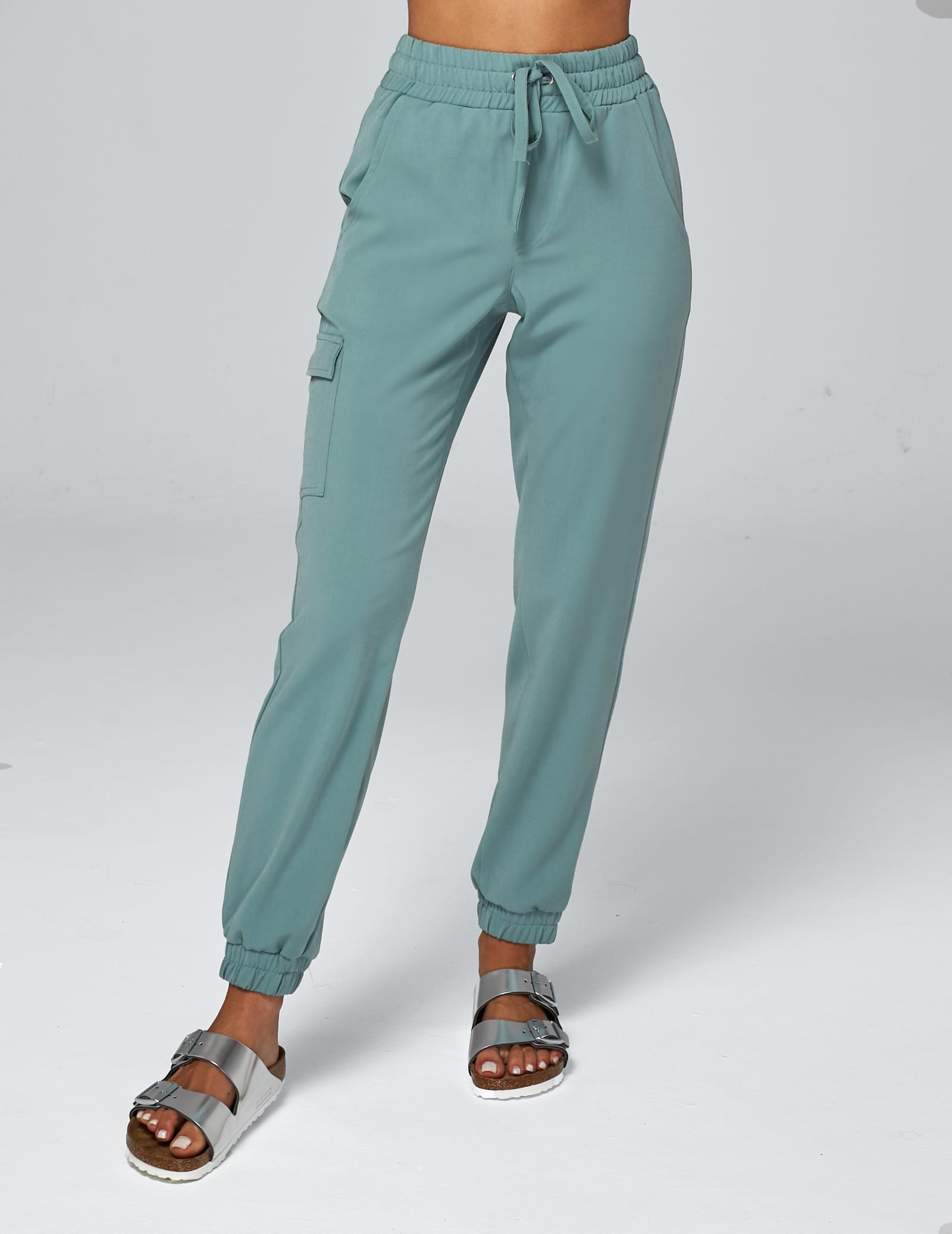 Kalhoty Amelia Jogger - DUSTY GREEN