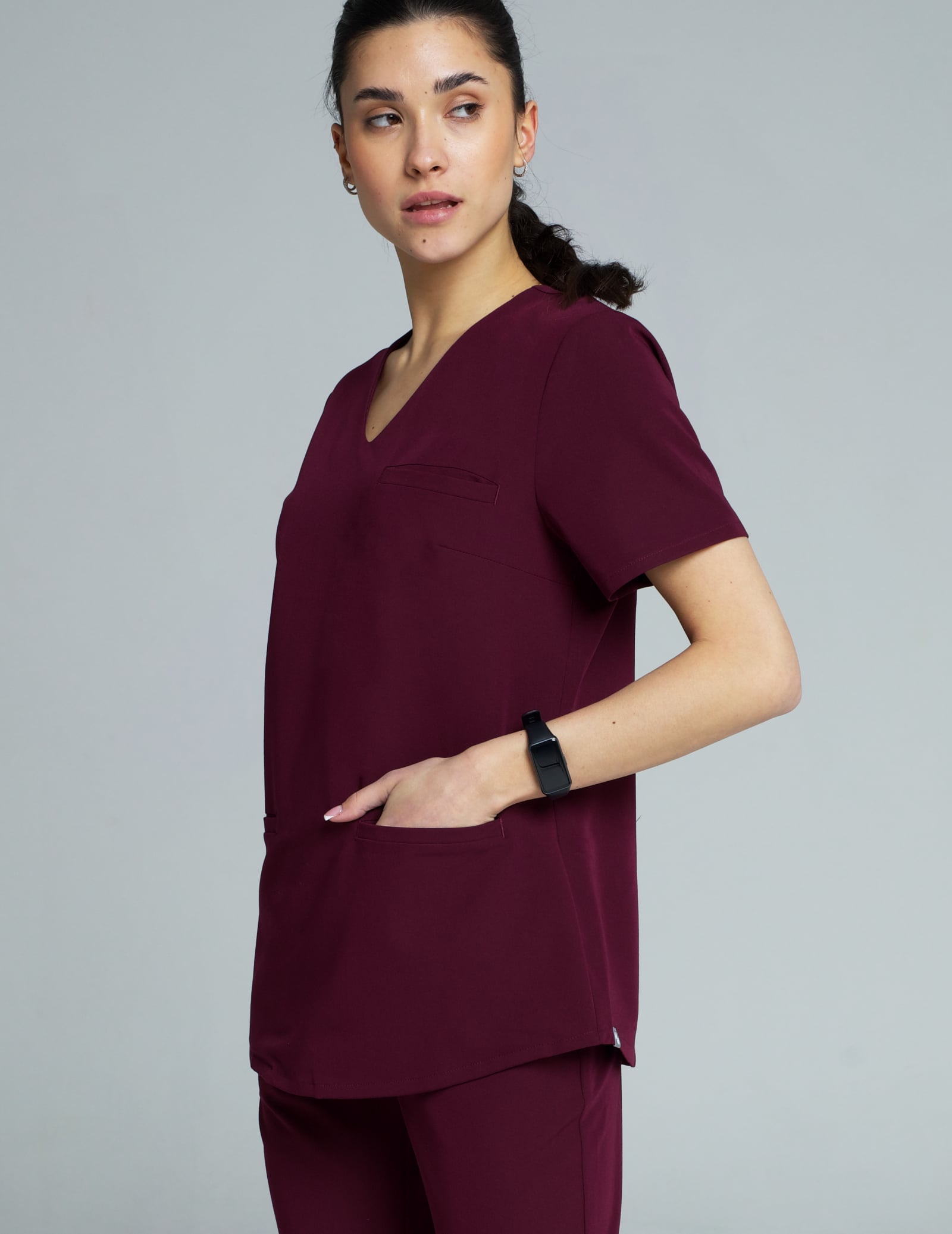 Bluza Medyczna Grace - BURGUNDY