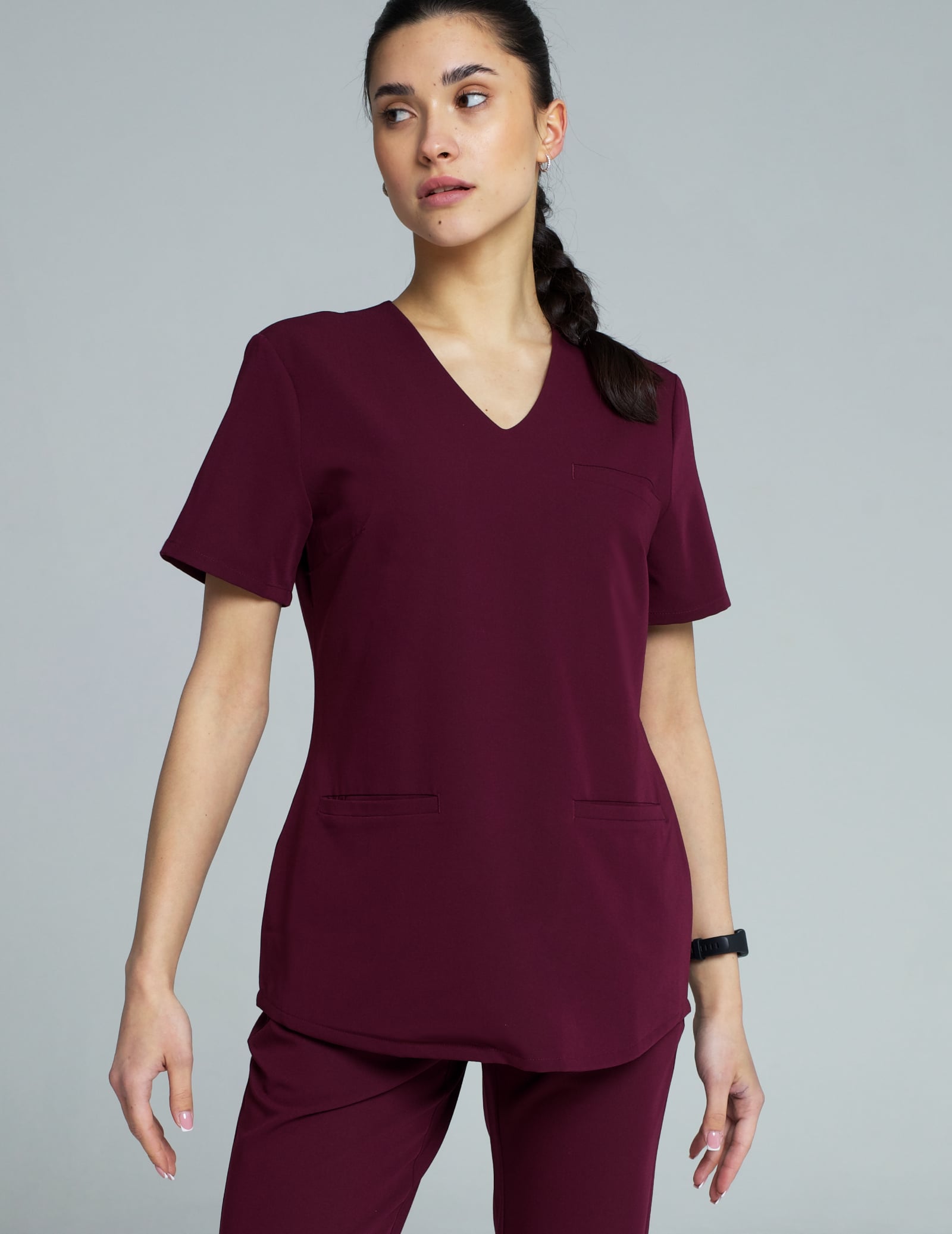 Bluza Medyczna Grace - BURGUNDY