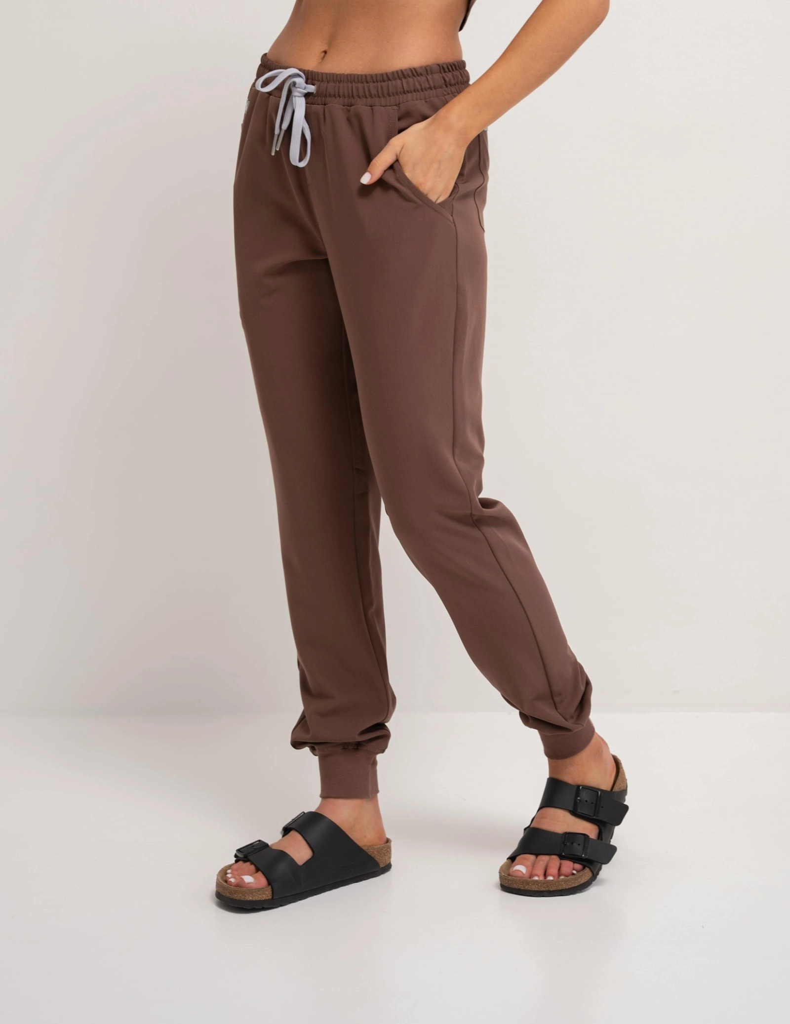 Dámske nohavice Joggers - MILKY BROWN