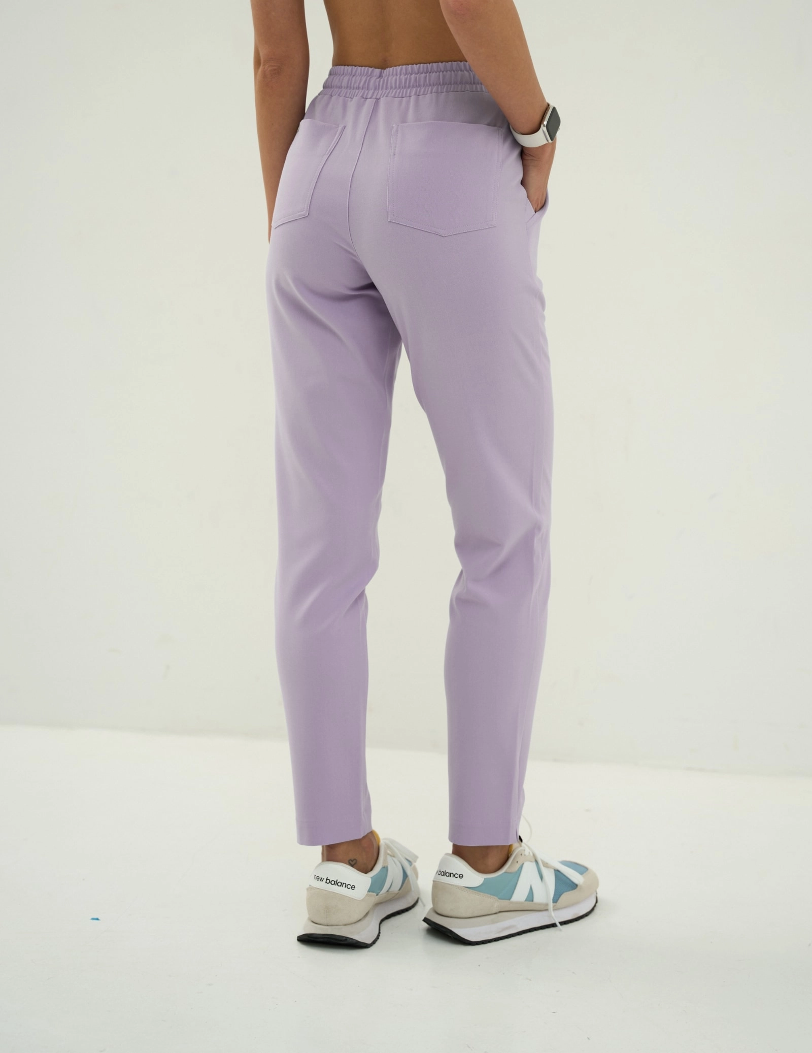 Spodnie damskie Basic - PURPLE HEATHER