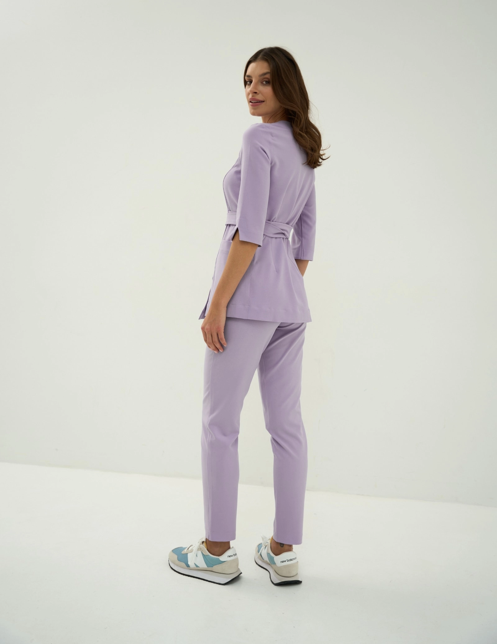 Spodnie damskie Basic - PURPLE HEATHER